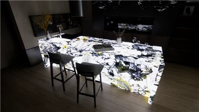 Bar de piatră iluminat din spate